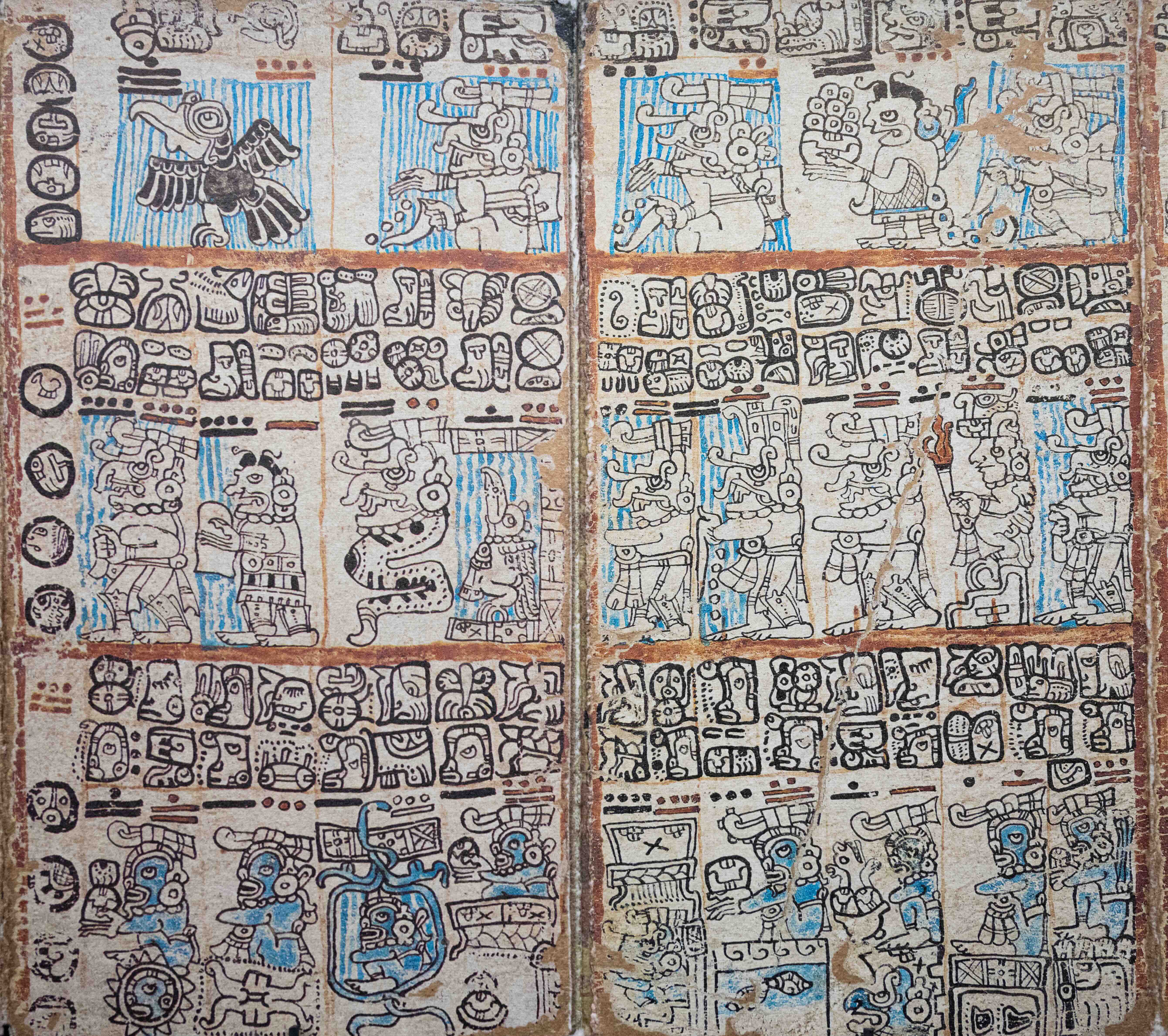 Une page du Codex de Madrid, qui a survécu à la conquête espagnole